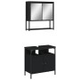 Juego de muebles de baño 2 pzas madera contrachapada negro de vidaXL, Muebles de baño - Ref: Foro24-3214655, Precio: 118,99 €...