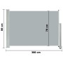 Einziehbare Gartenmarkise grau 80x300 cm von vidaXL, Sonnenschirme - Ref: Foro24-48360, Preis: 49,71 €, Rabatt: %