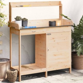 Planter table with fir wood cabinet 110.5x45x124.5 cm by vidaXL, Pot stands - Ref: Foro24-156343, Price: 119,99 €, Discount: %