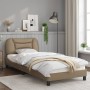 Bed frame with synthetic leather headboard in cappuccino color, 90x200 cm. by vidaXL, Beds and slatted bases - Ref: Foro24-32...