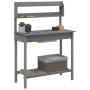 Potting table with gray spruce sink 147.5x44x139.5 cm by vidaXL, Pot stands - Ref: Foro24-156348, Price: 120,42 €, Discount: %