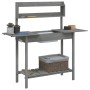 Potting table with gray spruce sink 147.5x44x139.5 cm by vidaXL, Pot stands - Ref: Foro24-156348, Price: 120,42 €, Discount: %