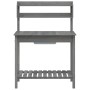 Potting table with gray spruce sink 147.5x44x139.5 cm by vidaXL, Pot stands - Ref: Foro24-156348, Price: 120,42 €, Discount: %