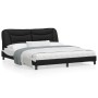 Estructura de cama con cabecero cuero sintético negro y blanco de vidaXL, Camas y somieres - Ref: Foro24-3208021, Precio: 239...