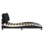 Estructura de cama con cabecero cuero sintético negro y blanco de vidaXL, Camas y somieres - Ref: Foro24-3208021, Precio: 239...