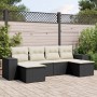 6-piece garden sofa set with black synthetic rattan cushions by vidaXL, Garden sets - Ref: Foro24-3255253, Price: 383,99 €, D...