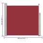 Toldo lateral retráctil de jardín rojo 170x300 cm de vidaXL, Sombrillas - Ref: Foro24-48367, Precio: 81,09 €, Descuento: %