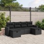 6-piece garden sofa set with black synthetic rattan cushions by vidaXL, Garden sets - Ref: Foro24-3263541, Price: 342,53 €, D...