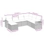 Set de comedor de jardín 7 pzas y cojines ratán sintético negro de vidaXL, Conjuntos de jardín - Ref: Foro24-3263831, Precio:...