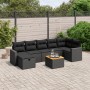 Set aus 8-teiligen Gartensofas und Kissen Kunstrattan schwarz von vidaXL, Gartensets - Ref: Foro24-3264842, Preis: 483,54 €, ...