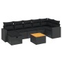 Set aus 8-teiligen Gartensofas und Kissen Kunstrattan schwarz von vidaXL, Gartensets - Ref: Foro24-3264842, Preis: 483,54 €, ...