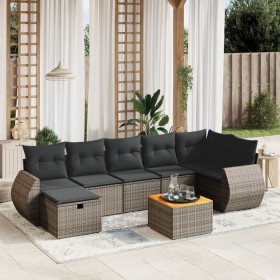 Garden sofa set 8 pieces and gray synthetic rattan cushions by vidaXL, Garden sets - Ref: Foro24-3265071, Price: 534,86 €, Di...