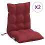 Cojines para silla respaldo bajo 2 uds tela Oxford rojo tinto de vidaXL, Cojines para sillas y sofás - Ref: Foro24-377698, Pr...