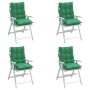 Cushions for chairs with low backrest 4 units green Oxford fabric by vidaXL, Cushions for chairs and sofas - Ref: Foro24-3776...