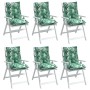 Cushions for low back chair 6 pcs leaf print fabric by vidaXL, Cushions for chairs and sofas - Ref: Foro24-377709, Price: 87,...