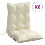 Cushions for low back chairs 6 pcs cream Oxford fabric by vidaXL, Cushions for chairs and sofas - Ref: Foro24-377679, Price: ...