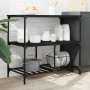 Carrito de cocina madera de ingeniería negro 100x50x95 cm de vidaXL, Carros de cocina y comedor - Ref: Foro24-842306, Precio:...