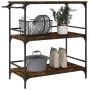 Kitchen cart made of smoked oak wood, 100.5x50x105 cm by vidaXL, Kitchen and dining carts - Ref: Foro24-842333, Price: 86,54 ...