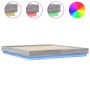 Estructura de cama con luces LED gris Sonoma 180x200 cm de vidaXL, Camas y somieres - Ref: Foro24-3209777, Precio: 185,87 €, ...