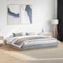 Bed frame with LED lights in Sonoma grey 180x200 cm by vidaXL, Beds and slatted bases - Ref: Foro24-3209777, Price: 185,87 €,...