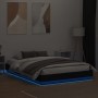 Estructura de cama con luces LED negro 160x200 cm de vidaXL, Camas y somieres - Ref: Foro24-3209780, Precio: 207,02 €, Descue...