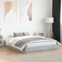 Bed frame with LED lights concrete gray 140x200 cm by vidaXL, Beds and slatted bases - Ref: Foro24-3209796, Price: 176,44 €, ...