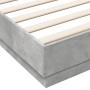 Engineered wood bed frame in concrete gray, 200x200cm. by vidaXL, Beds and slatted bases - Ref: Foro24-3209831, Price: 148,31...