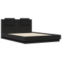 Estructura de cama con cabecero y luces LED negro 120x200 cm de vidaXL, Camas y somieres - Ref: Foro24-3210018, Precio: 230,5...