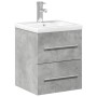 Mueble de baño con lavabo integrado gris hormigón de vidaXL, Tocadores de baño - Ref: Foro24-3278759, Precio: 156,78 €, Descu...