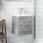 Mueble de baño con lavabo integrado gris hormigón de vidaXL, Tocadores de baño - Ref: Foro24-3278759, Precio: 156,78 €, Descu...