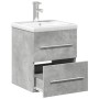 Mueble de baño con lavabo integrado gris hormigón de vidaXL, Tocadores de baño - Ref: Foro24-3278759, Precio: 156,78 €, Descu...