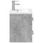 Mueble de baño con lavabo integrado gris hormigón de vidaXL, Tocadores de baño - Ref: Foro24-3278759, Precio: 156,78 €, Descu...