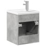 Mueble de baño con lavabo integrado gris hormigón de vidaXL, Tocadores de baño - Ref: Foro24-3278759, Precio: 156,78 €, Descu...