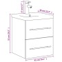 Mueble de baño con lavabo integrado gris hormigón de vidaXL, Tocadores de baño - Ref: Foro24-3278759, Precio: 156,78 €, Descu...