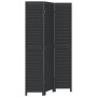 3-panel solid Paulownia wood room divider screen in black. by vidaXL, Room dividers - Ref: Foro24-358847, Price: 85,51 €, Dis...