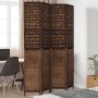 4-panel dark brown paulownia wood room divider by vidaXL, Room dividers - Ref: Foro24-358708, Price: 127,99 €, Discount: %