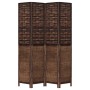 4-panel dark brown paulownia wood room divider by vidaXL, Room dividers - Ref: Foro24-358708, Price: 127,99 €, Discount: %