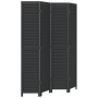 4-panel solid Paulownia wood room divider screen in black. by vidaXL, Room dividers - Ref: Foro24-358851, Price: 110,21 €, Di...