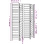 4-panel solid Paulownia wood room divider screen in black. by vidaXL, Room dividers - Ref: Foro24-358851, Price: 110,21 €, Di...