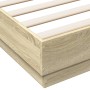 Engineered wood bed frame in Sonoma oak, 160x200 cm. by vidaXL, Beds and slatted bases - Ref: Foro24-3209844, Price: 143,55 €...