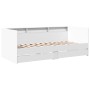 Engineered wood sun lounger with drawers, white, 75x190 cm by vidaXL, Beds and slatted bases - Ref: Foro24-3280860, Price: 22...