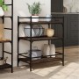 Kitchen cart made of brown oak wood, 65x40x86.5 cm by vidaXL, Kitchen and dining carts - Ref: Foro24-842400, Price: 73,81 €, ...