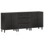 Zusatzschränke 3 Stk. Massivholz mango schwarz 60x33x75cm von vidaXL, Sideboards - Ref: Foro24-3206284, Preis: 398,66 €, Raba...