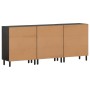 Zusatzschränke 3 Stk. Massivholz mango schwarz 60x33x75cm von vidaXL, Sideboards - Ref: Foro24-3206284, Preis: 397,69 €, Raba...