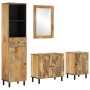 Conjunto de armarios de baño 4 piezas madera maciza de mango de vidaXL, Muebles de baño - Ref: Foro24-3206303, Precio: 421,73...