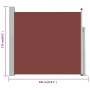 Retractable garden side awning, brown, 170x300 cm. by vidaXL, Umbrellas - Ref: Foro24-48369, Price: 75,20 €, Discount: %