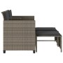 2 seater garden sofa with gray PE rattan table and stools by vidaXL, Garden sets - Ref: Foro24-368418, Price: 231,76 €, Disco...