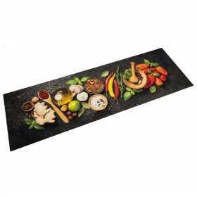 Washable kitchen rug with velvet spice pattern 60x180 cm by vidaXL, Doormats - Ref: Foro24-4005615, Price: 30,84 €, Discount: %