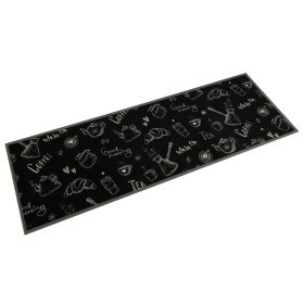 Alfombra de cocina lavable terciopelo negro Morning 60x180 cm de vidaXL, Felpudos - Ref: Foro24-4005585, Precio: 29,79 €, Des...