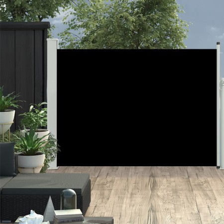 Black retractable garden side awning 100x500 cm by vidaXL, Umbrellas - Ref: Foro24-48382, Price: 74,35 €, Discount: %